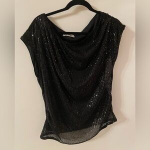 Black Sequins Top